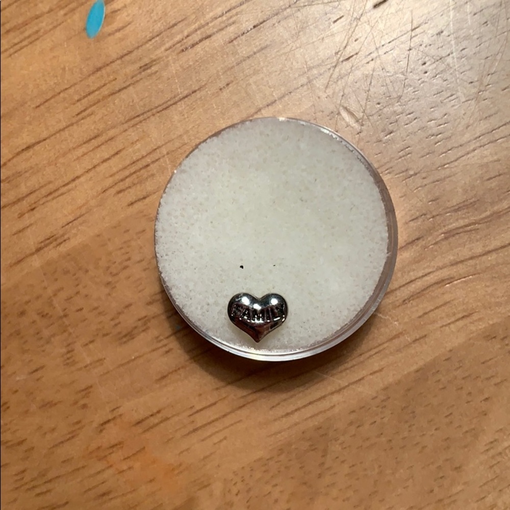 Origami Owl Silver “Family” Heart Charm